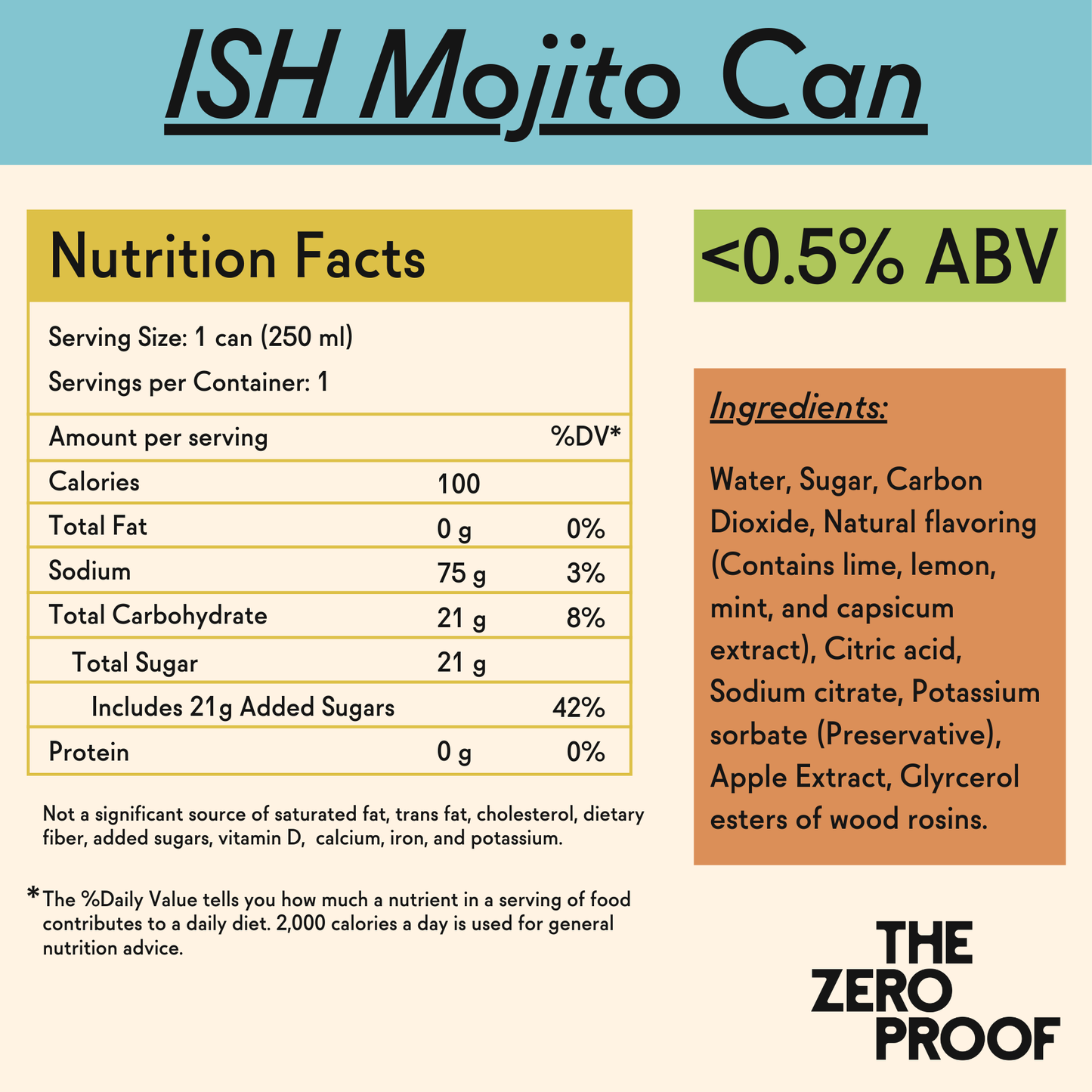 ISH Mojito (4 pack, 250mL cans)